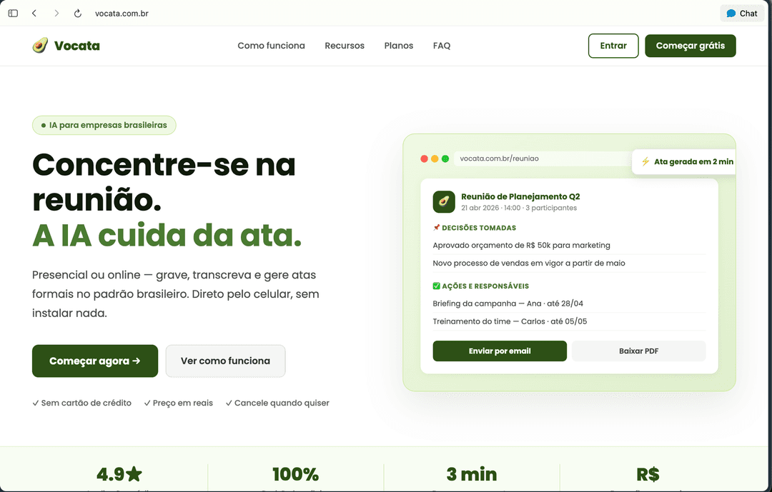 Reuniões sem memória
