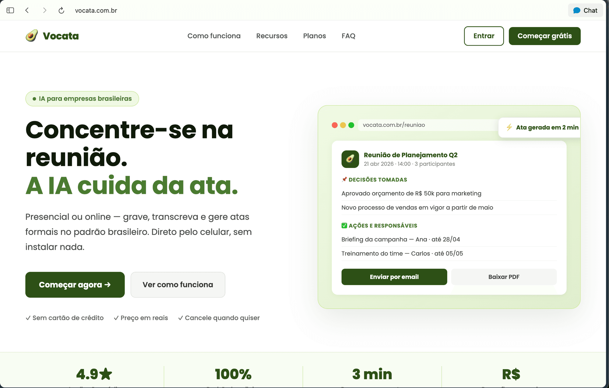 Reuniões sem memória
